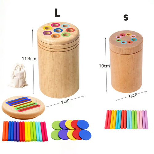 Jeu de Tri Montessori en Bois – Éveil & Motricité Fine 3-6 ans
